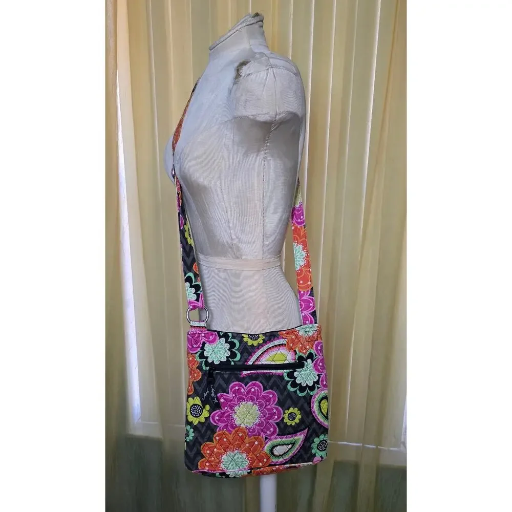 Vera Bradley Ziggy Zinnia Retired Pattern Cross‎ Body Purse Bag Adjustable Strap